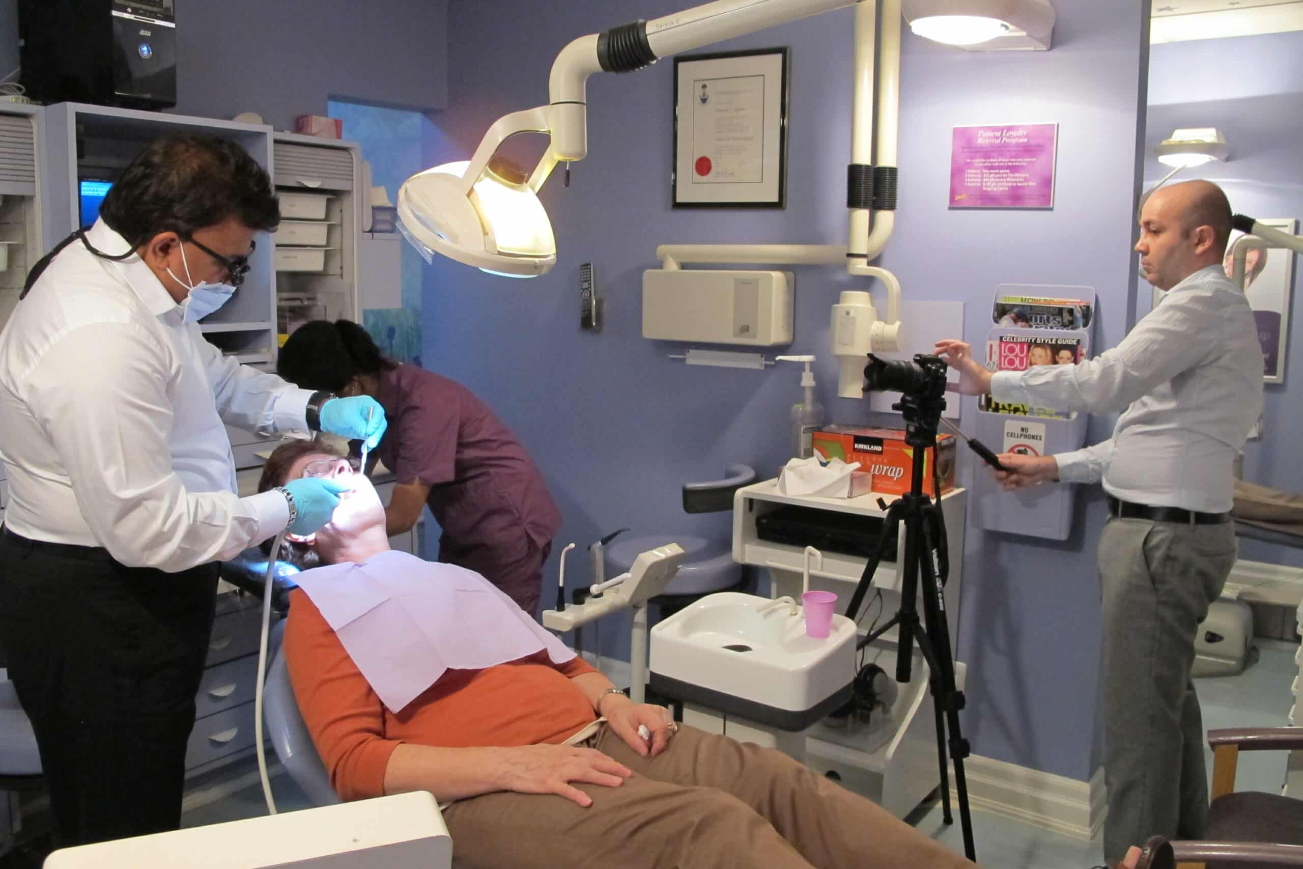 Smile Canada Film Crew at Dr Narang & Associates